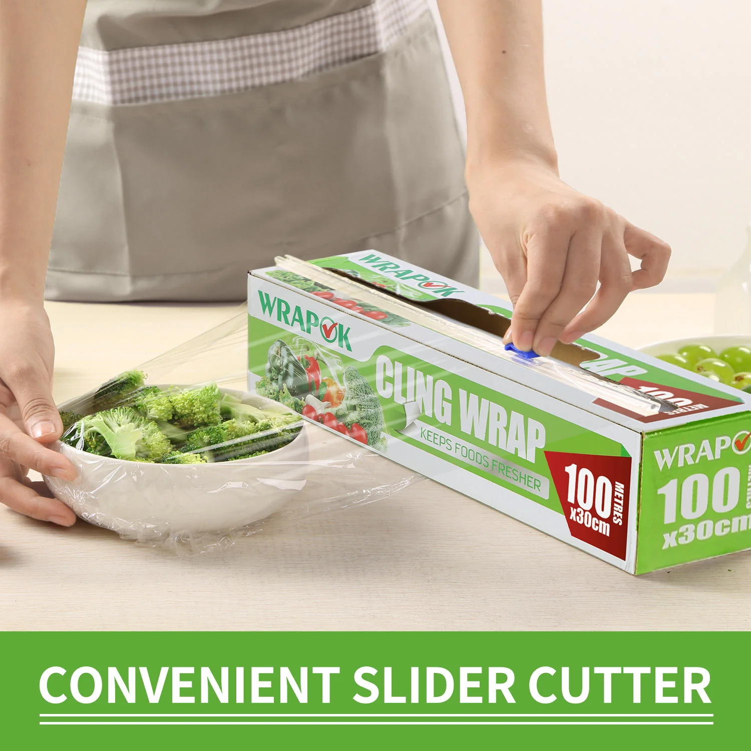 Cling Film Cutter Box - PE Cling Film with Dispenser | Baodafor