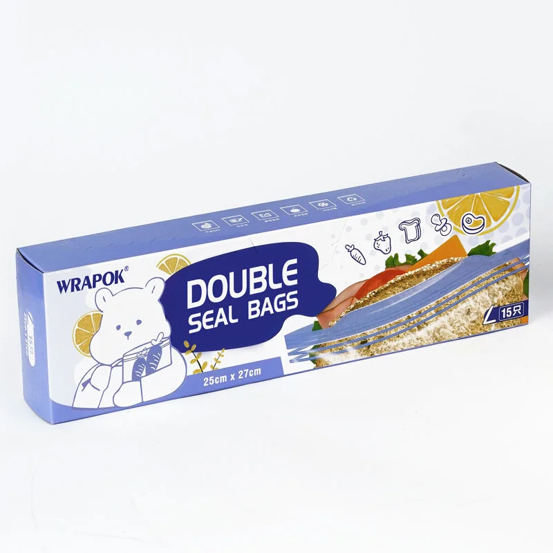Food storage bag, plastic kitchen zipper sealed bag