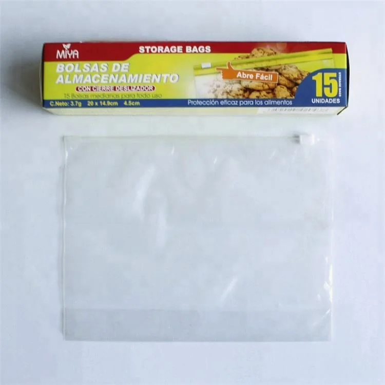 Custom printed plastic low-density polyethylene zipper lock bag, food-grade zipper food storage bag with slider