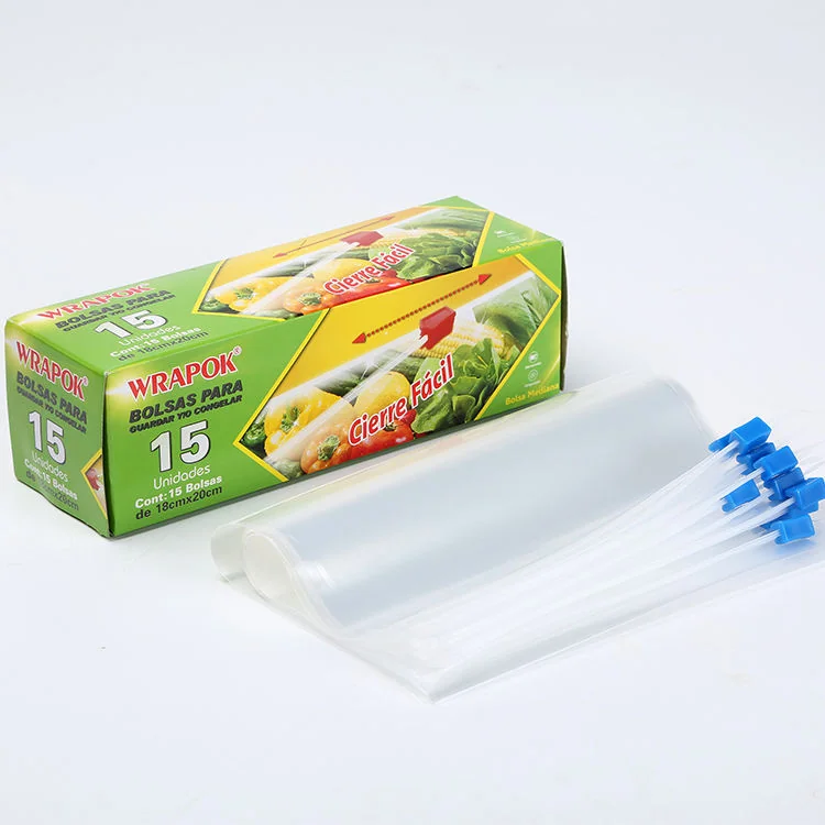 The newly designed curly sliding zipper bag is used for snack foods