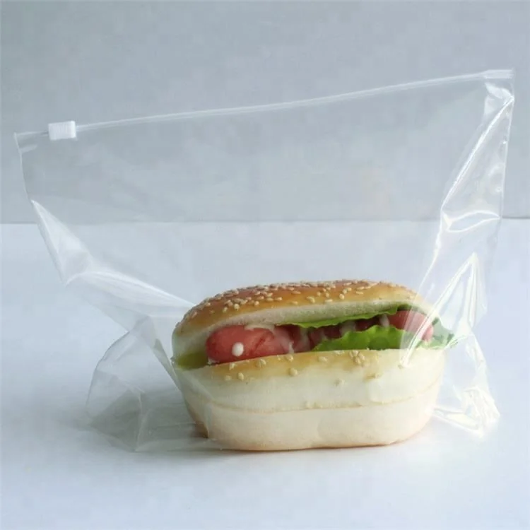 Custom printed plastic low-density polyethylene zipper lock bag, food-grade zipper food storage bag with slider